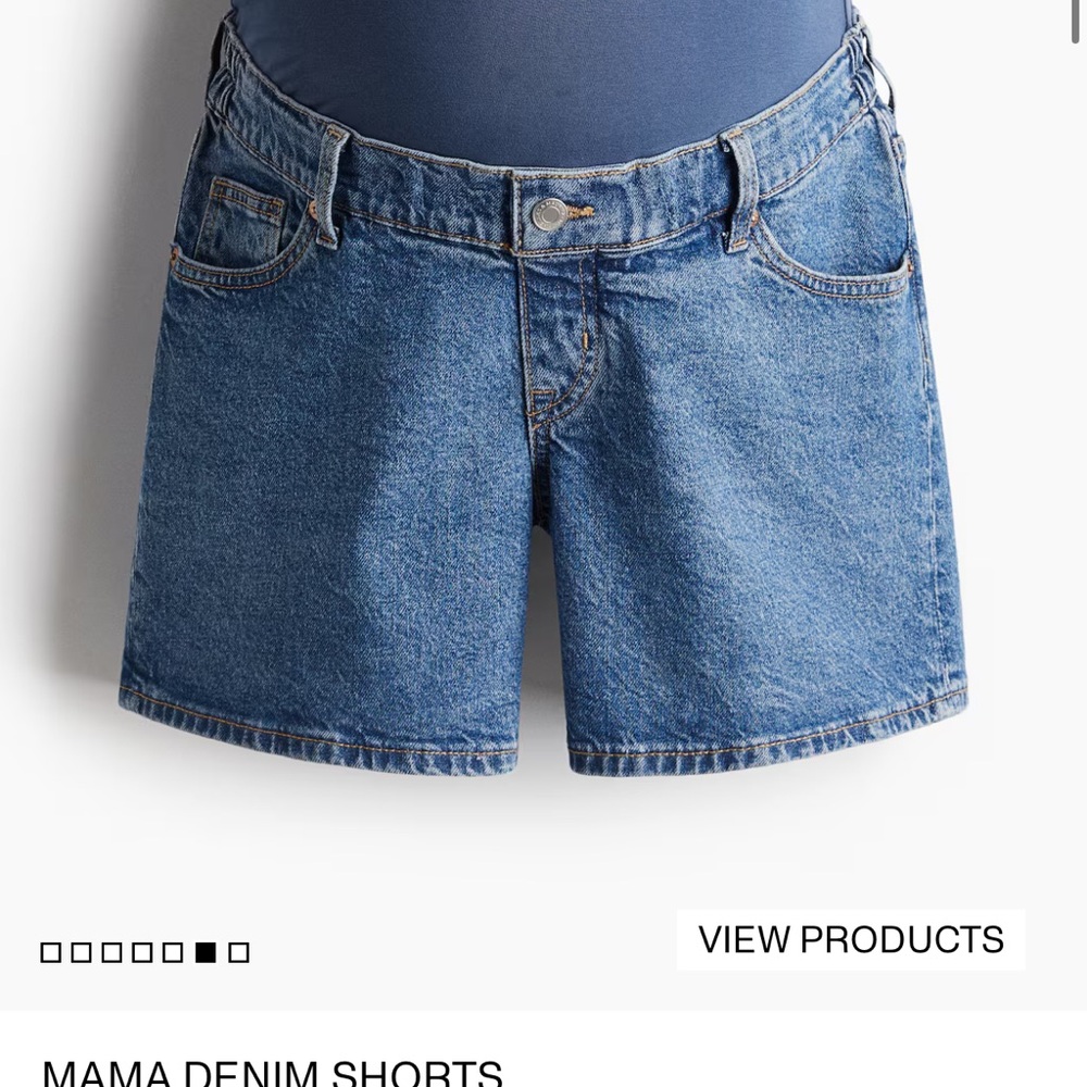 H&M Blue Jean Maternity Shorts
